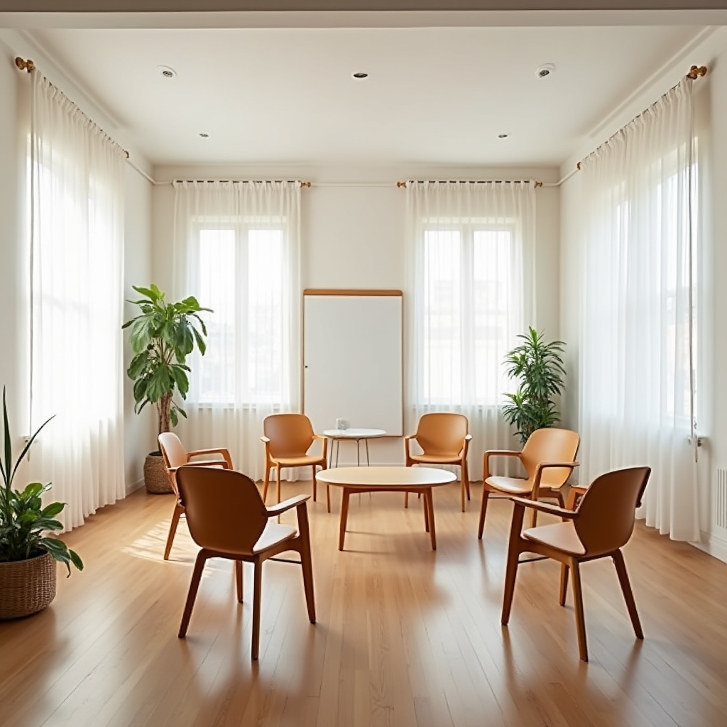 Espacio del taller en Valencia, sala luminosa y acogedora
